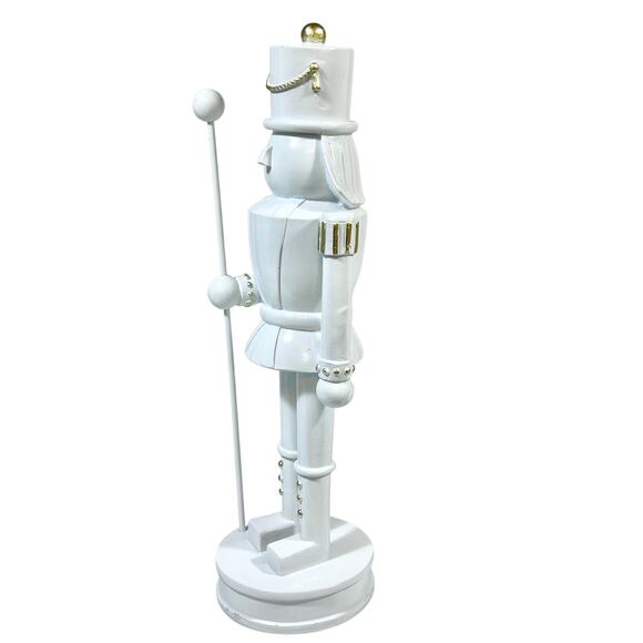 Gold & White Nutcracker Soldiers Set 14" and 12" Christmas Home Decorations - Picture 3 of 11